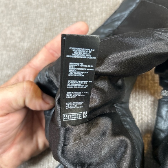 Black Leather Studded Bustier Top - Picture 4 of 4